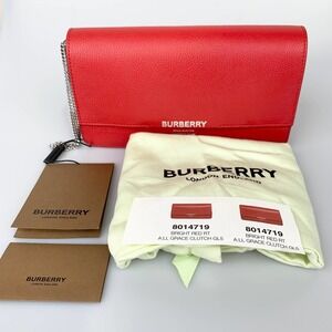 NWT Burberry on Chain Grace Leather Wallet